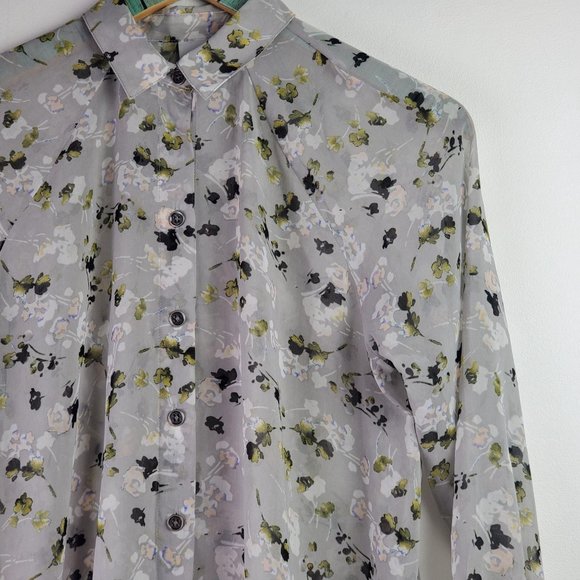 Cabi Matinee Sheer Floral Button Up Blouse Sz XS - Picture 4 of 10